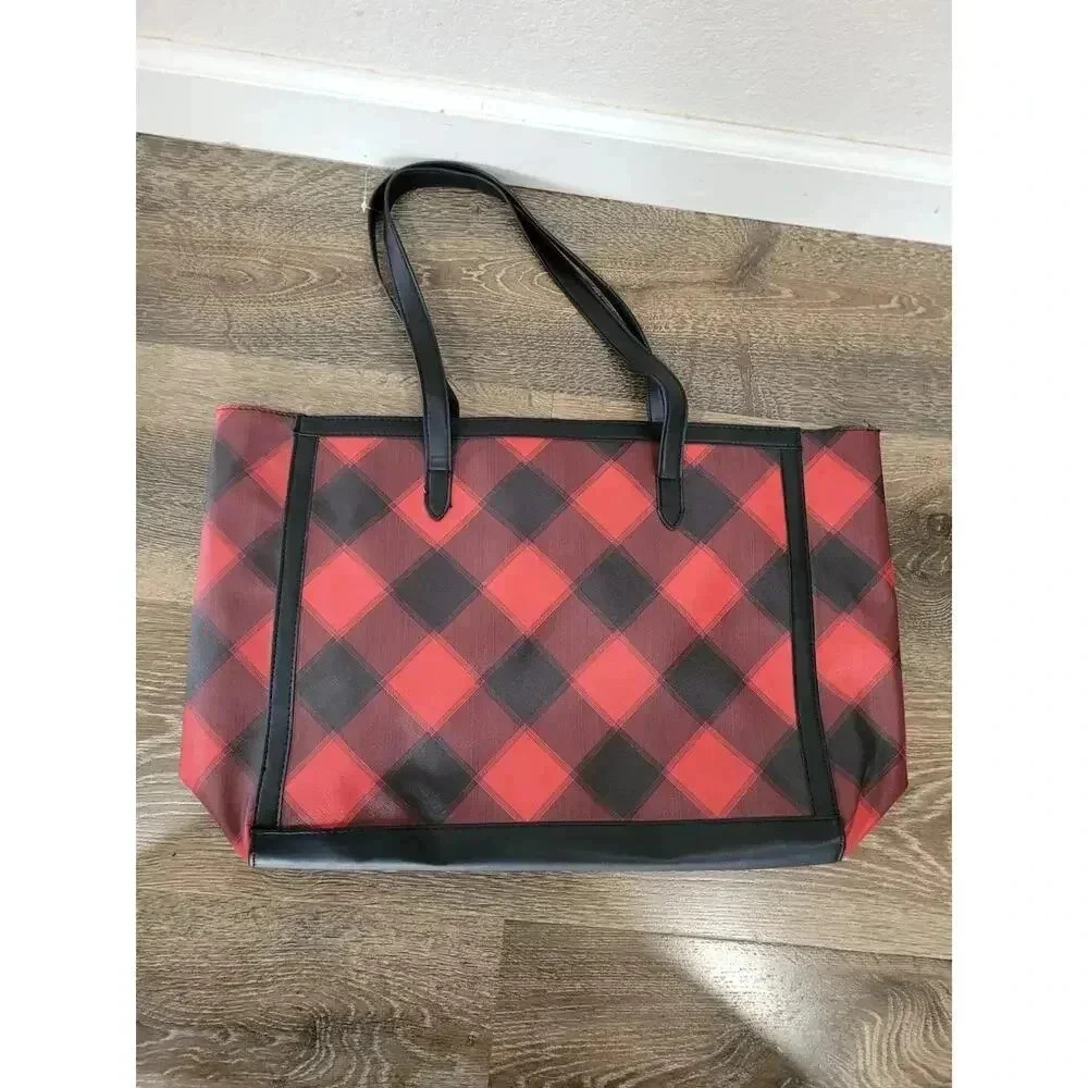 Victoria's Secret‎ Hand Bag Christmas Plaid Large tote #7 - Picture 4 of 5